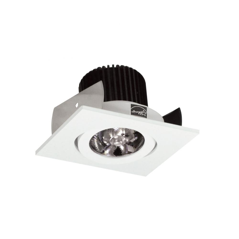 2" Iolite LED Square Adjustable Gimbal, 10-Degree Optic, 850lm / 12W, 3000K, Matte Powder White