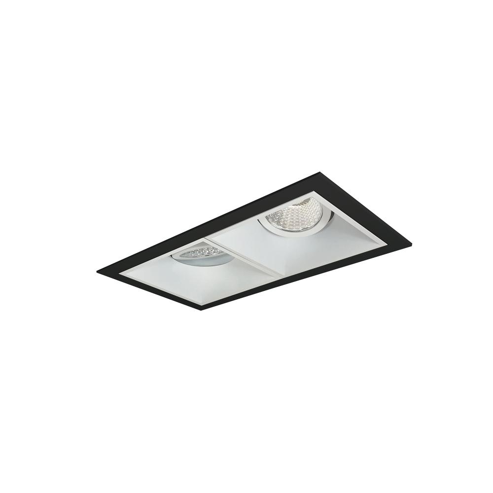 Iolite MLS 2-Head Trim Kit, Black Flange, 3000K, 1000lm, MPW Adj. Snoot Trims