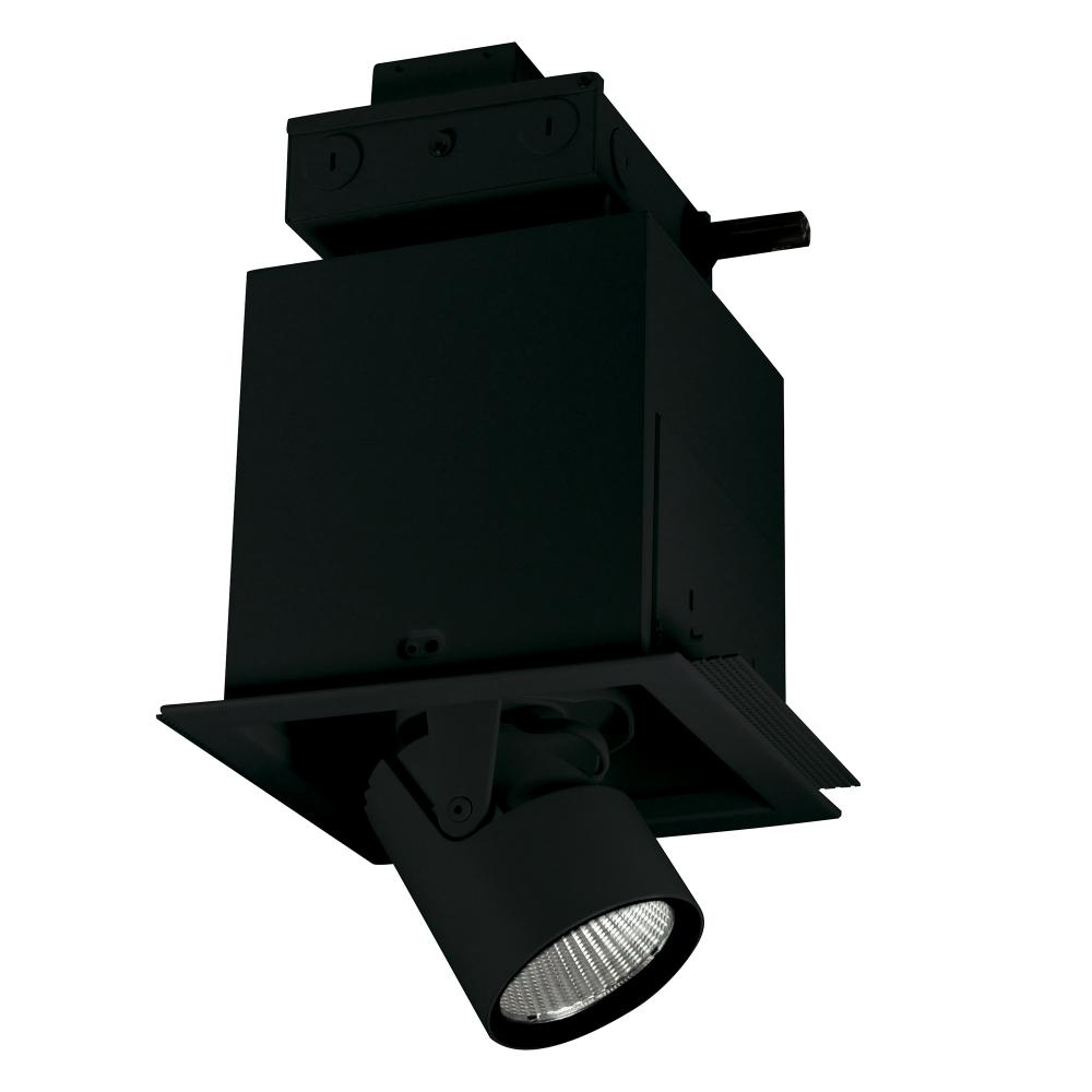 Pull-Down LED Trimless 1-Head MLS, 30W / 2100lm per Head, Flood, 3000K, Black, 120V Triac/ELV/0-10V