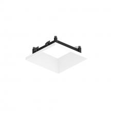 Nora NAPT-3SDNMPW/CL - 3" Apollo Square Flangeless Downlight Trim with Clear Lens, Matte Powder White Finish