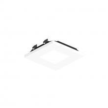 Nora NAPT-3SPHMPW/CL - 3" Apollo Square Flangeless Pinhole Trim with Clear Lens, Matte Powder White Finish