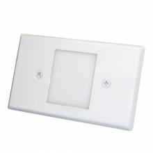 Nora NSW-6629PC/W - Mini LED Step Light w/ Photocell, Frosted Glass Lens Face Plate, 1W, 90+ CRI, 2700K, White, 120V
