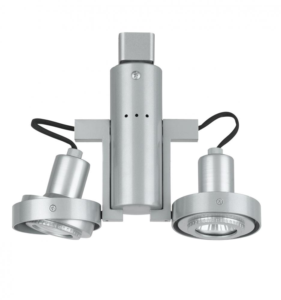 Track mount, 2 lights, GU10, 50W X 2, 120V