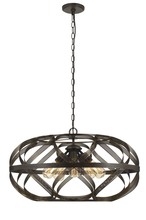 CAL Lighting FX-3659-5 - 60W X 5 Alma 5 Light Metal Mesh Pendant Fixture (Edison Bulbs Not included)