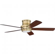 Craftmade TMPH52SB5 - 52" Tempo Hugger in Satin Brass w/ Flat Black/Walnut Blades