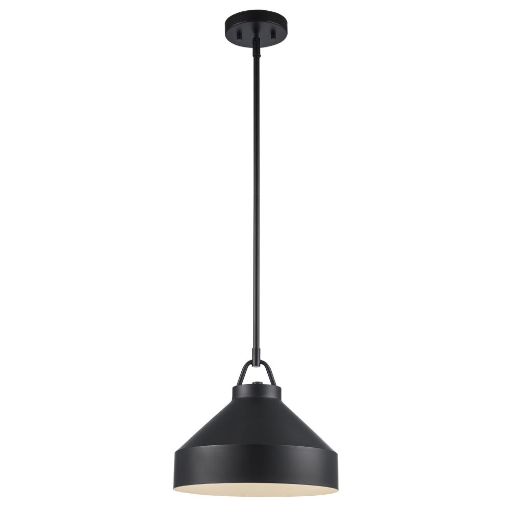 1LT PENDANT-12" BUCKET-BK