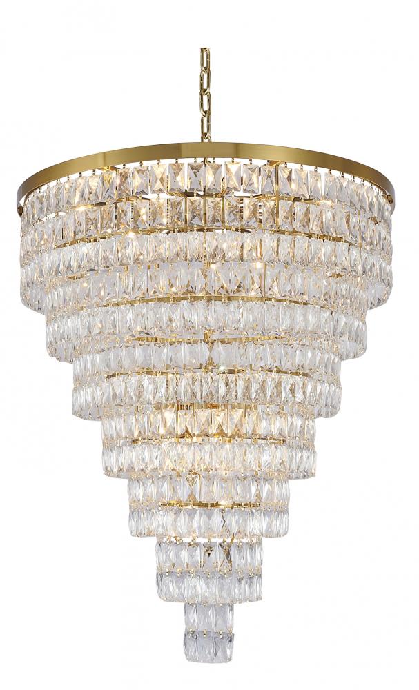 Chandelier  Metal & Crystal
