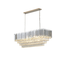 Bethel International GL406C47CH - Chrome Rectangular Frame Chandelier