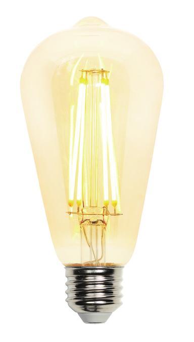 5W ST20 Filament LED Dimmable Warm White Amber Finish E26 (Medium) Base, 120 Volt, Box