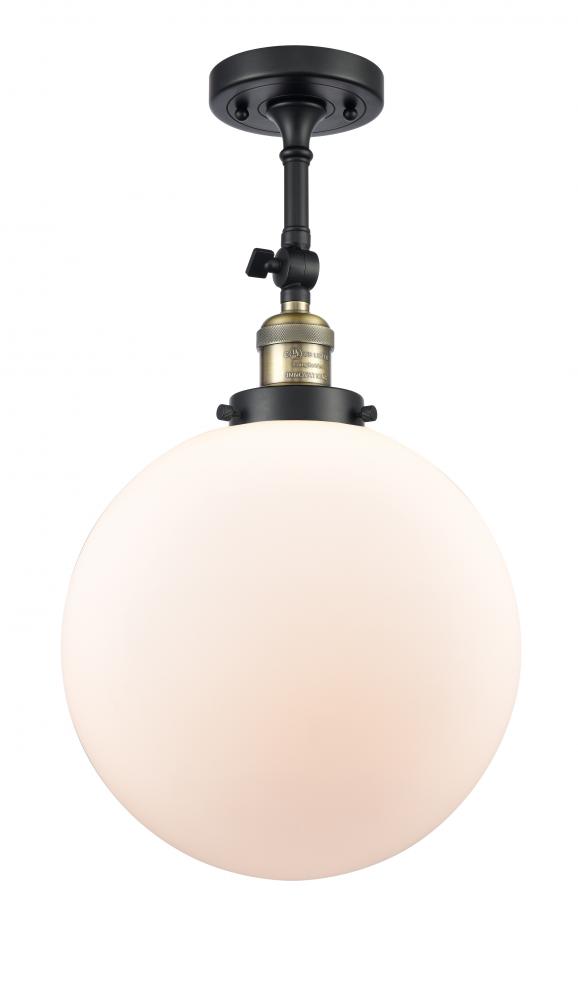 Beacon - 1 Light - 12 inch - Black Antique Brass - Adjustable Semi-Flush Mount