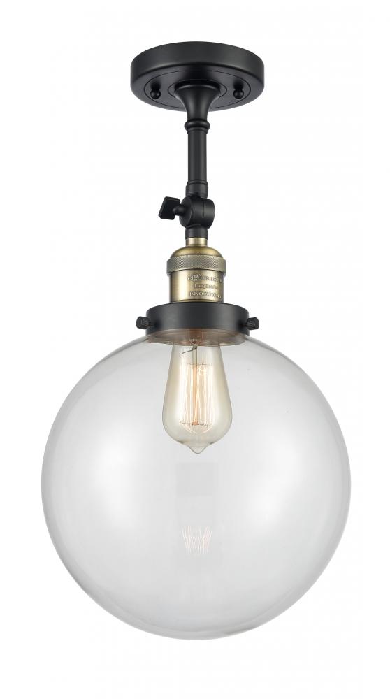 Beacon - 1 Light - 10 inch - Black Antique Brass - Adjustable Semi-Flush Mount