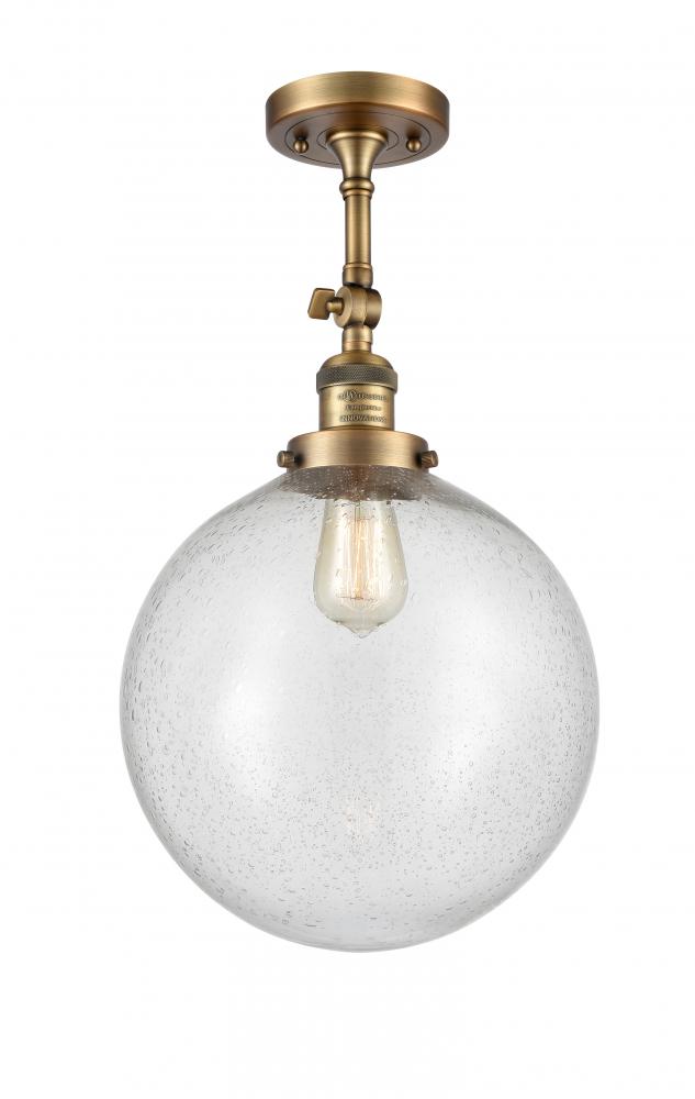 Beacon - 1 Light - 12 inch - Brushed Brass - Adjustable Semi-Flush Mount