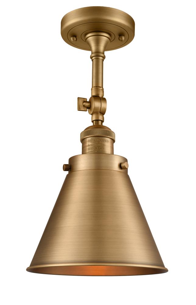 Appalachian - 1 Light - 8 inch - Brushed Brass - Adjustable Semi-Flush Mount