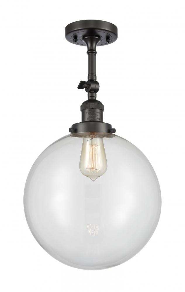 Beacon - 1 Light - 12 inch - Oil Rubbed Bronze - Adjustable Semi-Flush Mount