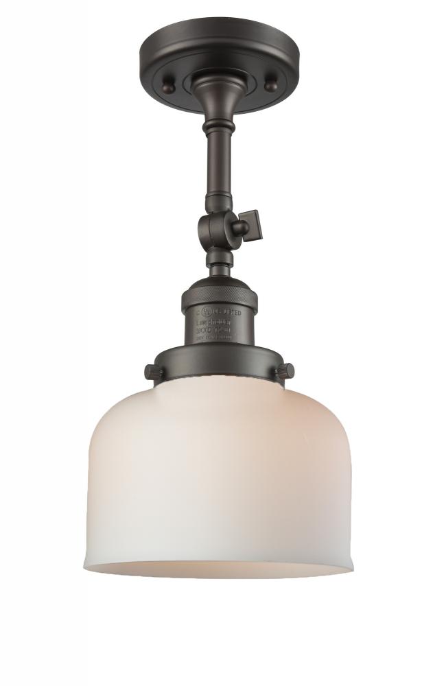 Bell - 1 Light - 8 inch - Oil Rubbed Bronze - Adjustable Semi-Flush Mount
