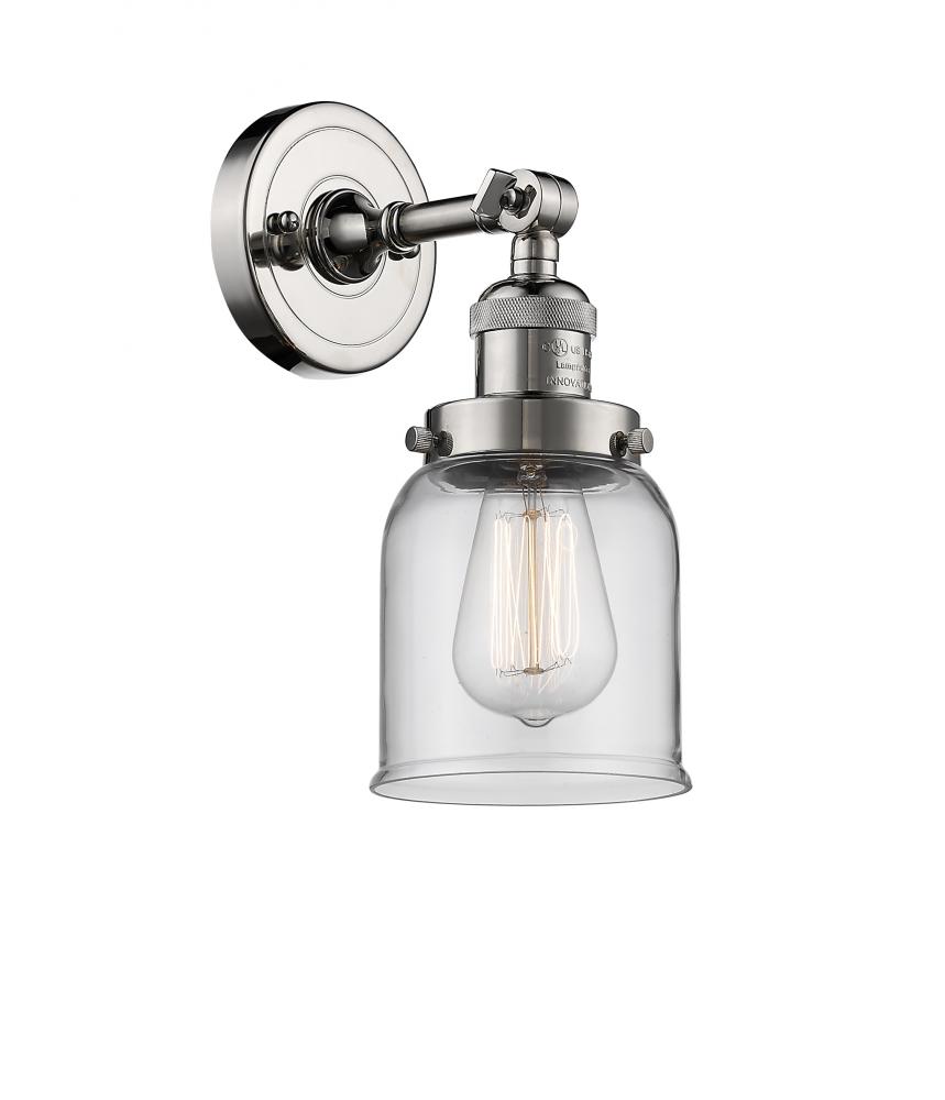Bell - 1 Light - 5 inch - Polished Nickel - Adjustable Sconce