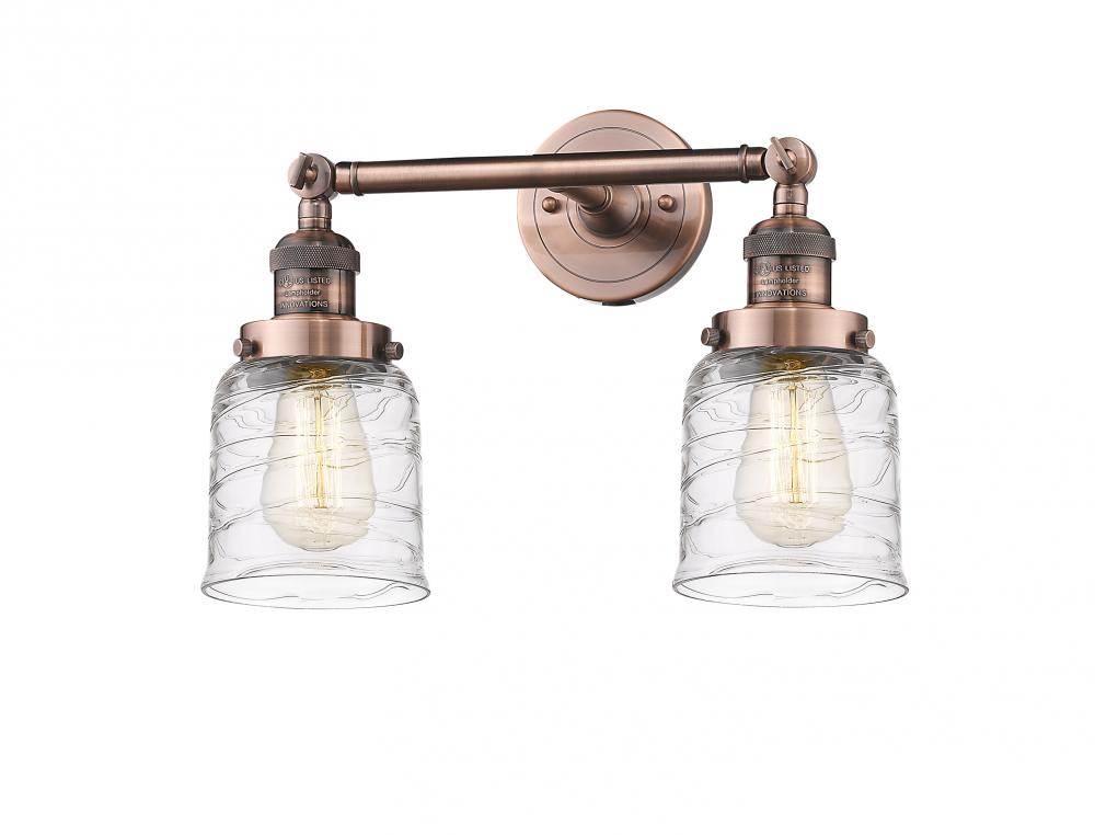 Bell - 2 Light - 16 inch - Antique Copper - Adjustable Bath Vanity Light