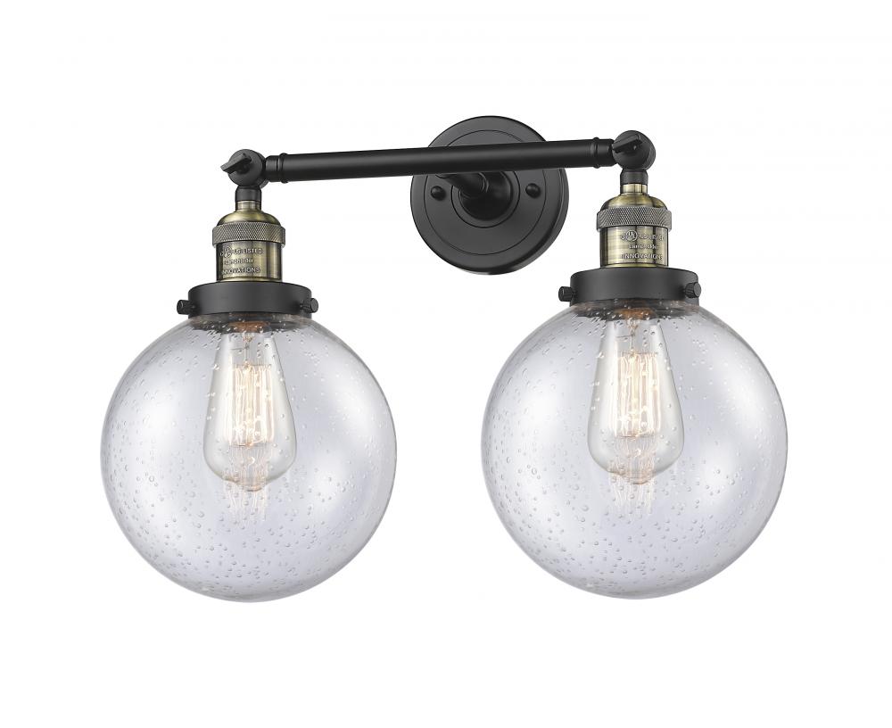 Beacon - 2 Light - 19 inch - Black Antique Brass - Adjustable Bath Vanity Light