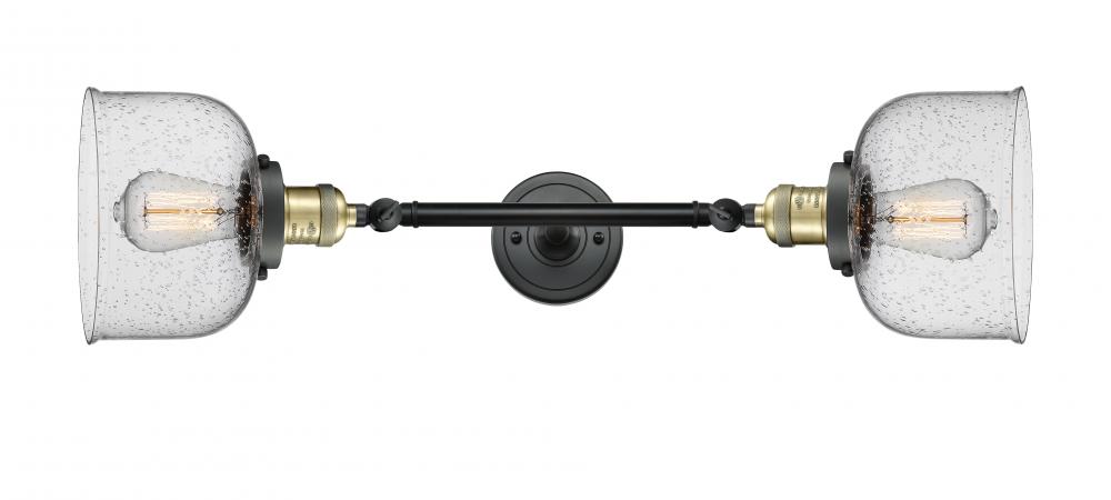 Bell - 2 Light - 8 inch - Black Antique Brass - Adjustable Bath Vanity Light
