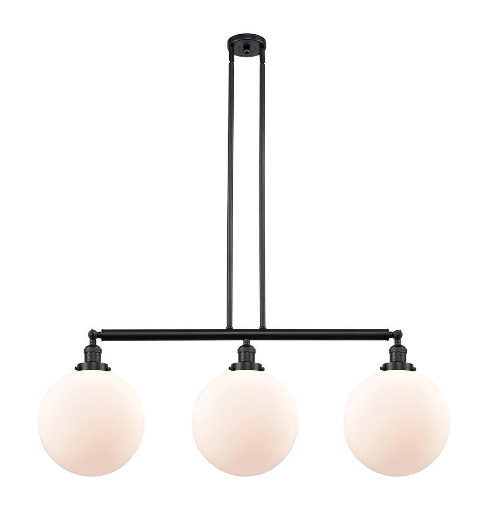Beacon - 3 Light - 44 inch - Matte Black - Stem Hung - Adjustable Island Light