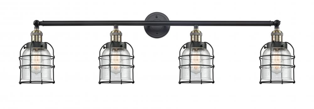 Bell Cage - 4 Light - 42 inch - Black Antique Brass - Adjustable Bath Vanity Light