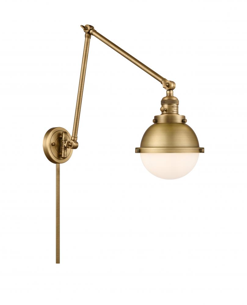 Hampden - 1 Light - 7 inch - Brushed Brass -Adjustable Swing Arm