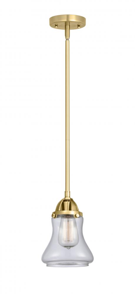 Bellmont - 1 Light - 6 inch - Satin Gold - Cord hung - Mini Pendant
