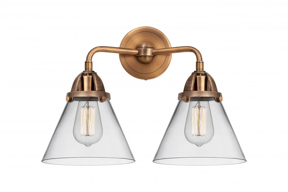 Cone - 2 Light - 16 inch - Antique Copper - Bath Vanity Light