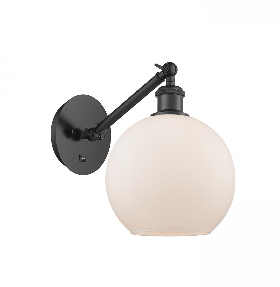 Athens - 1 Light - 8 inch - Matte Black - Adjustable Sconce