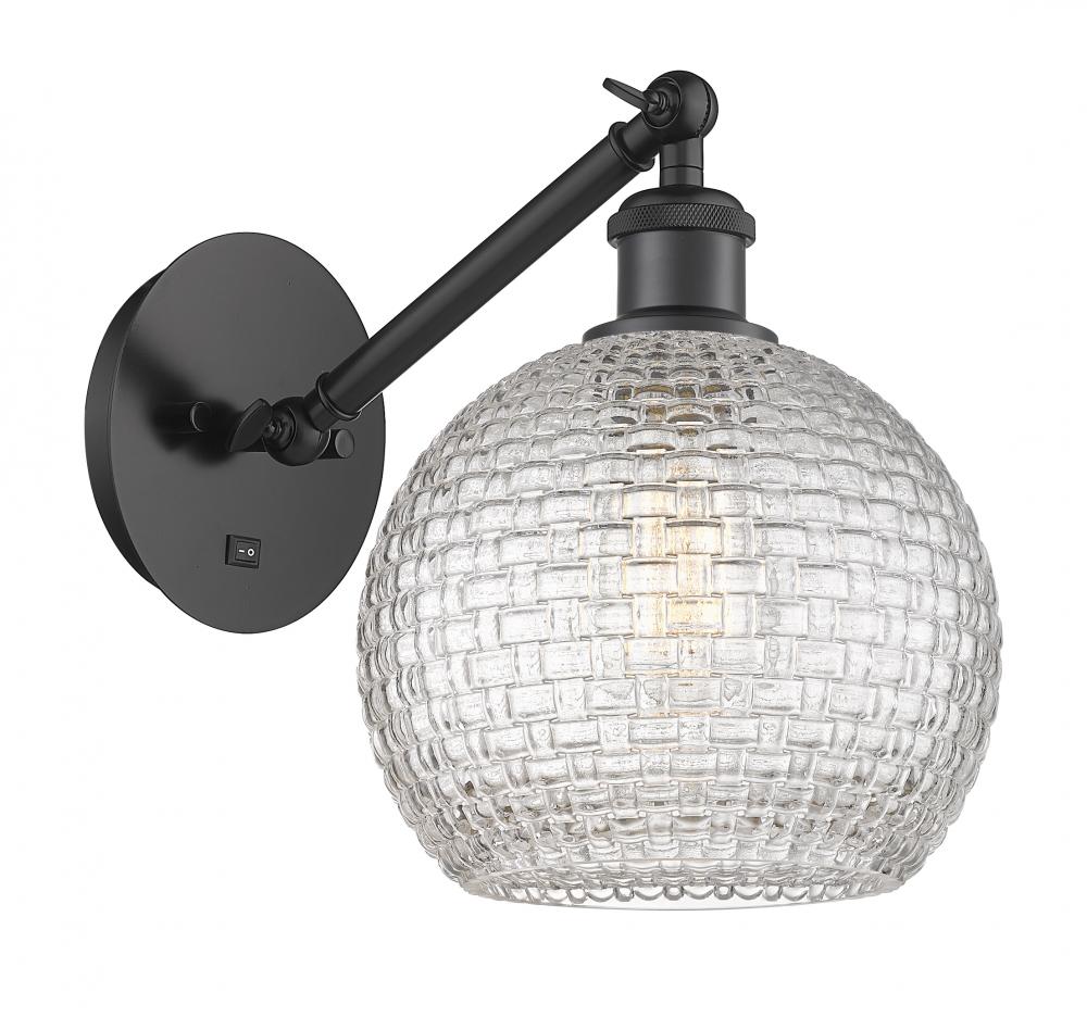 Athens - 1 Light - 8 inch - Matte Black - Adjustable Sconce