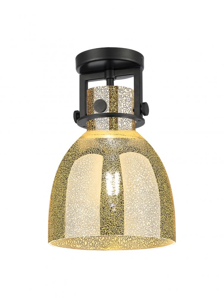 Newton Bell - 1 Light - 8 inch - Matte Black - Flush Mount