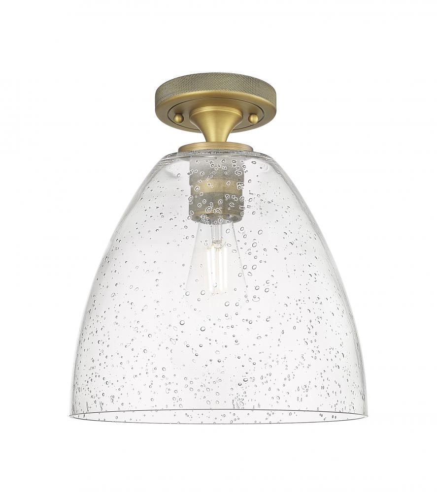 Crown Point - 1 Light - 9 inch - Brushed Brass - Flush Mount