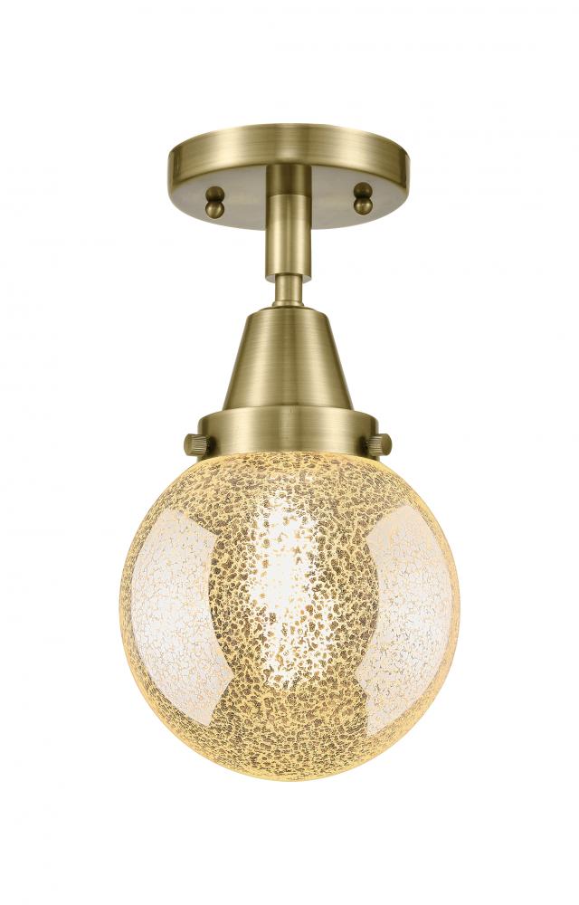 Beacon - 1 Light - 6 inch - Antique Brass - Flush Mount