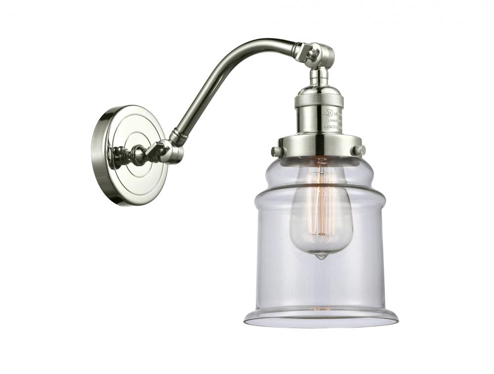 Canton - 1 Light - 6 inch - Polished Nickel - Adjustable Sconce