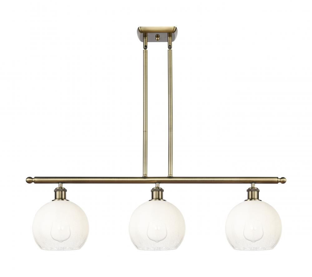 Brookhaven Globe - 3 Light - 36 inch - Black Antique Brass - Stem Hung - Island Light