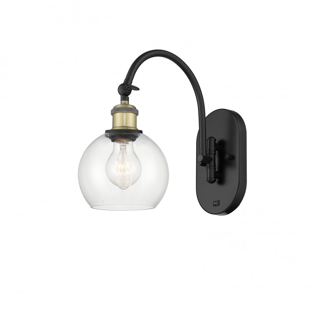 Athens - 1 Light - 6 inch - Black Antique Brass - Adjustable Swing Arm
