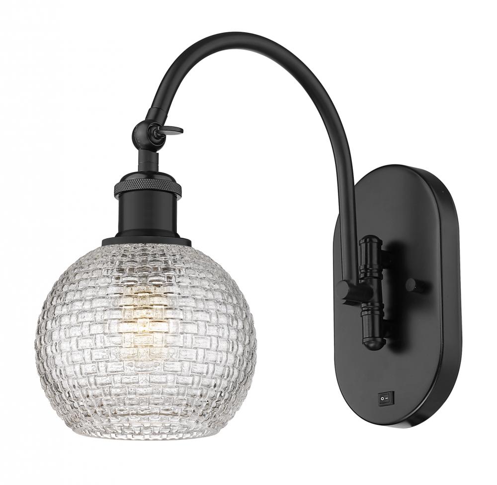 Athens - 1 Light - 6 inch - Matte Black - Adjustable Swing Arm