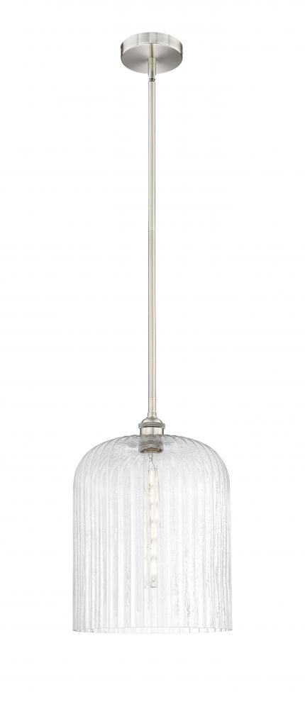 Bridal Veil - 1 Light - 5 inch - Brushed Satin Nickel - Cord hung - Mini Pendant