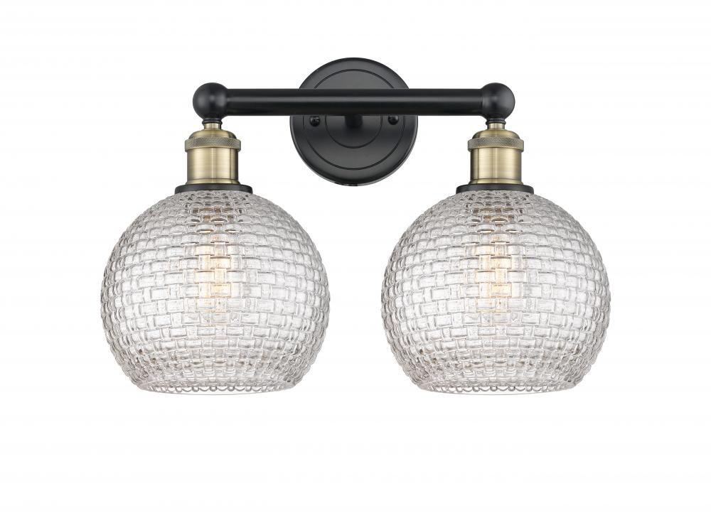 Athens - 2 Light - 17 inch - Black Antique Brass - Bath Vanity Light