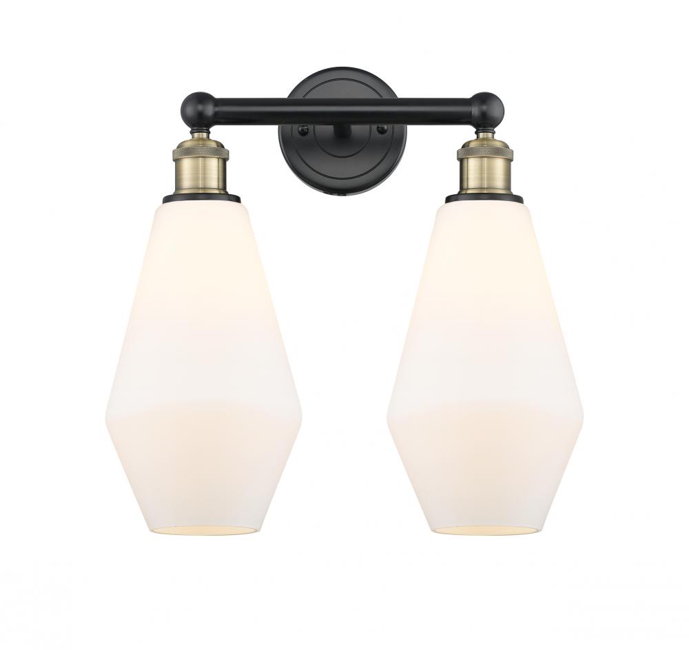 Cindyrella - 2 Light - 16 inch - Black Antique Brass - Bath Vanity Light