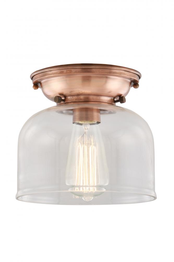 Bell - 1 Light - 8 inch - Antique Copper - Flush Mount