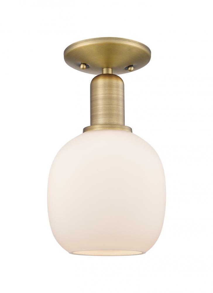 Belfast - 1 Light - 6 inch - Antique Brass - Semi-Flush Mount