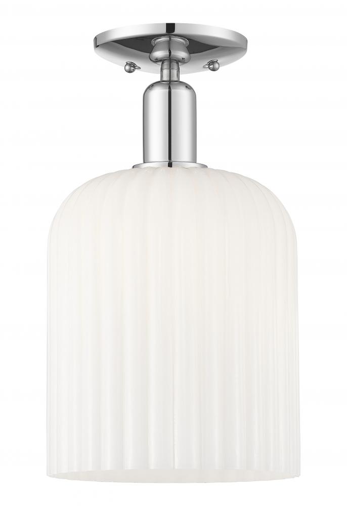Bridal Veil - 1 Light - 8 inch - Polished Chrome - Semi-Flush Mount