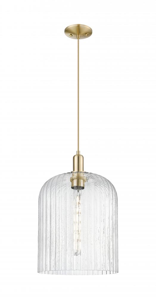 Bridal Veil - 1 Light - 12 inch - Champagne Bronze - Cord hung - Mini Pendant