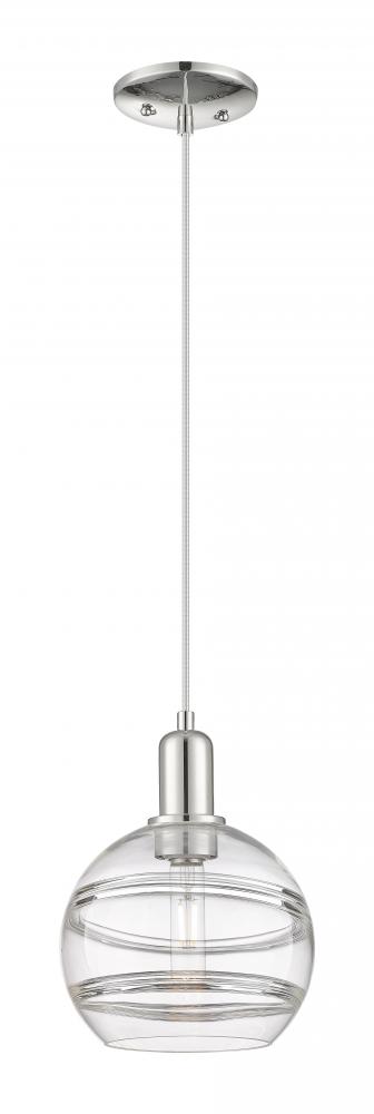 Rochester - 1 Light - 8 inch - Antique Brass - Cord hung - Mini Pendant