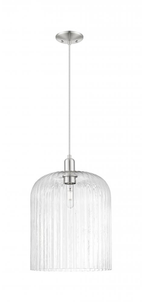 Bridal Veil - 1 Light - 12 inch - Brushed Satin Nickel - Cord hung - Mini Pendant