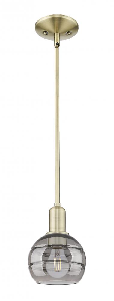 Rochester - 1 Light - 6 inch - Brushed Satin Nickel - Stem hung - Mini Pendant