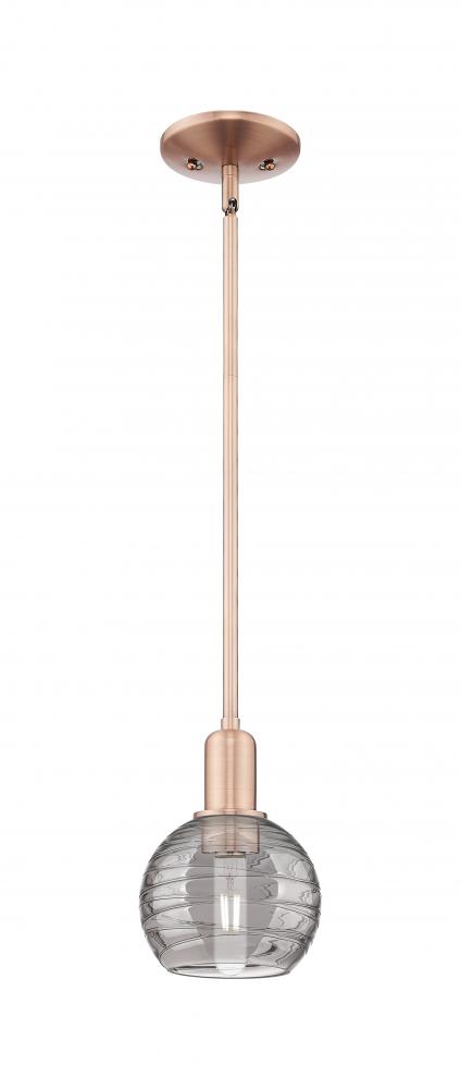 Athens Deco Swirl - 1 Light - 6 inch - Oil Rubbed Bronze - Mini Pendant