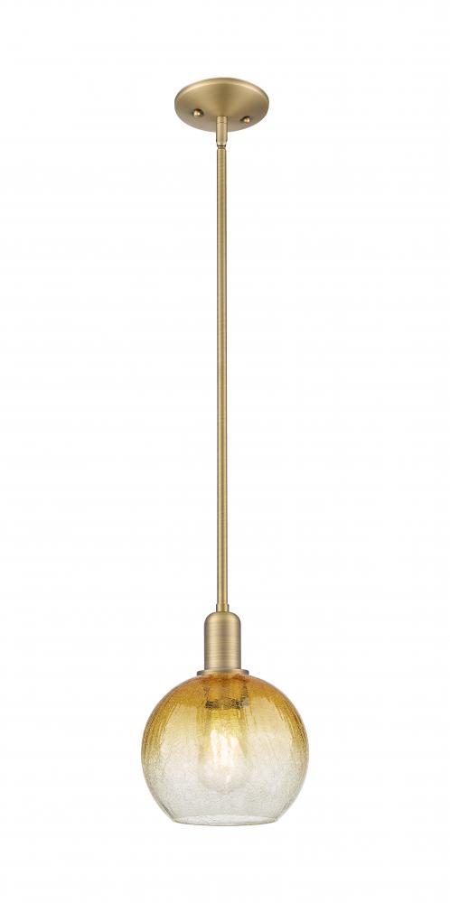 Brookhaven Globe - 1 Light - 6 inch - Satin Gold - Mini Pendant