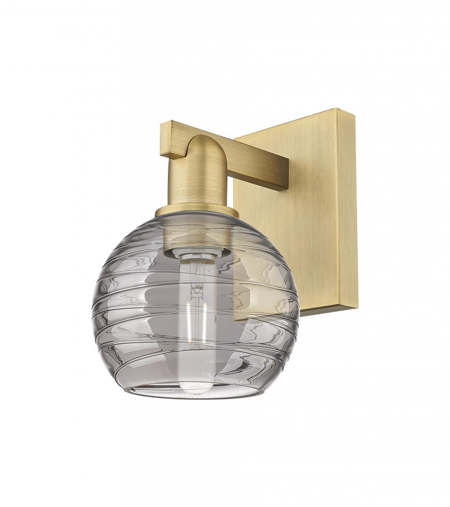 Athens Deco Swirl - 1 Light - 6 inch - Brushed Brass - Sconce